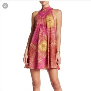 FREE PEOPLE Beaux Mock Neck Slip Dress